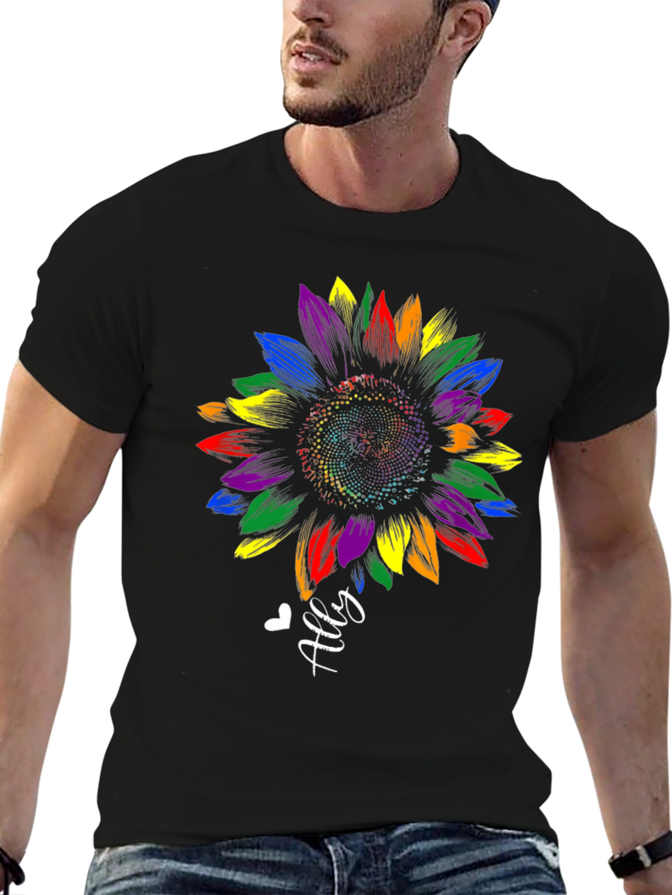 Ally Sunflower LGBT Pride T-Shirt