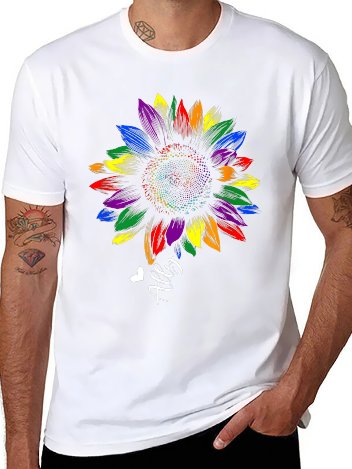 Ally Sunflower LGBT Pride T-Shirt