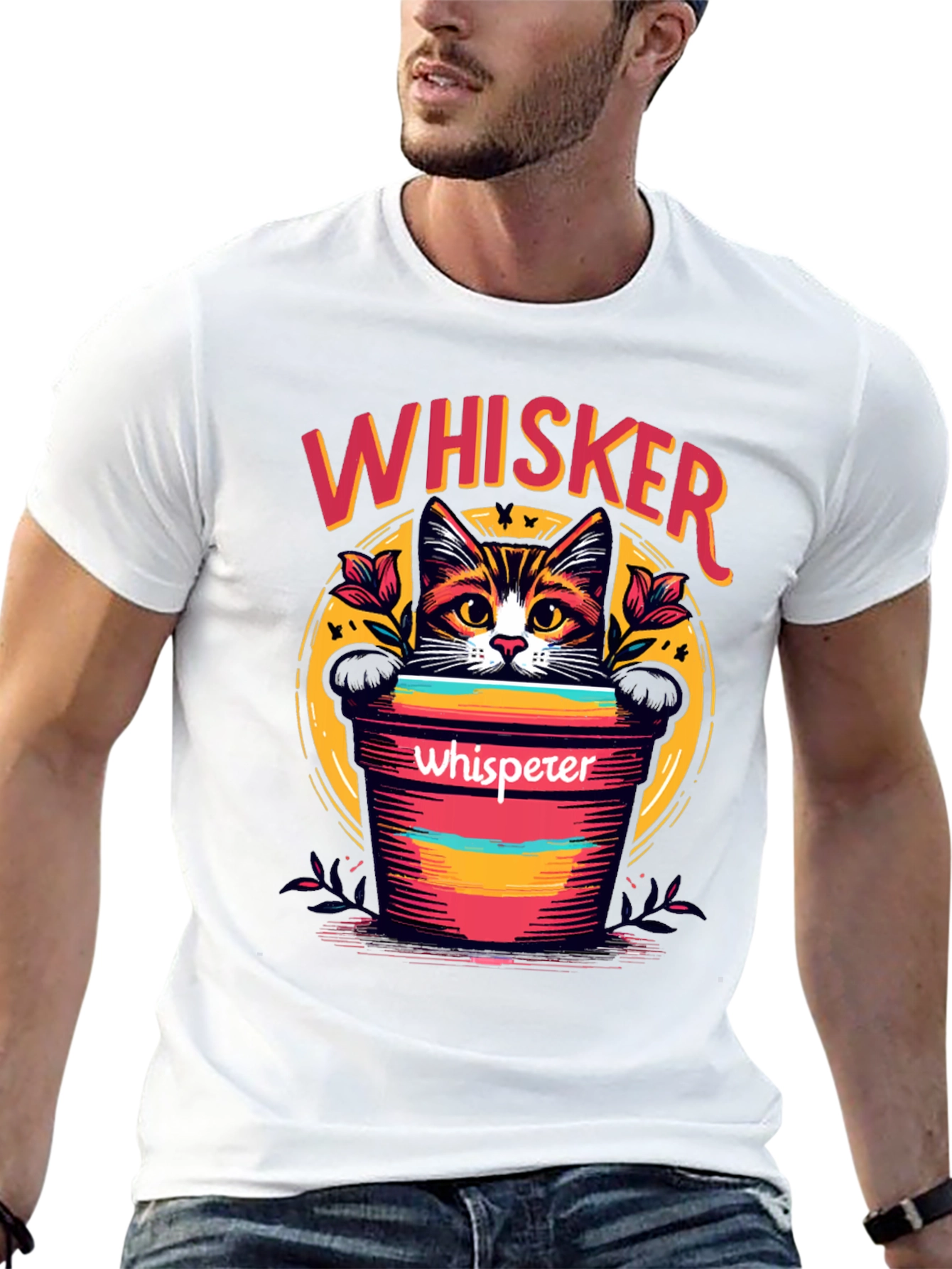 Whisker Whisperer Cat Graphic Tee - Unisex