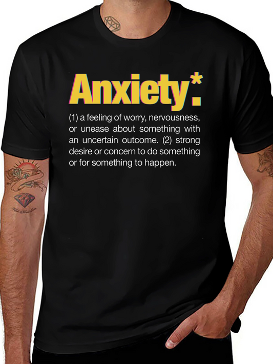 Anxiety Definition Graphic Tee - Black T-Shirt