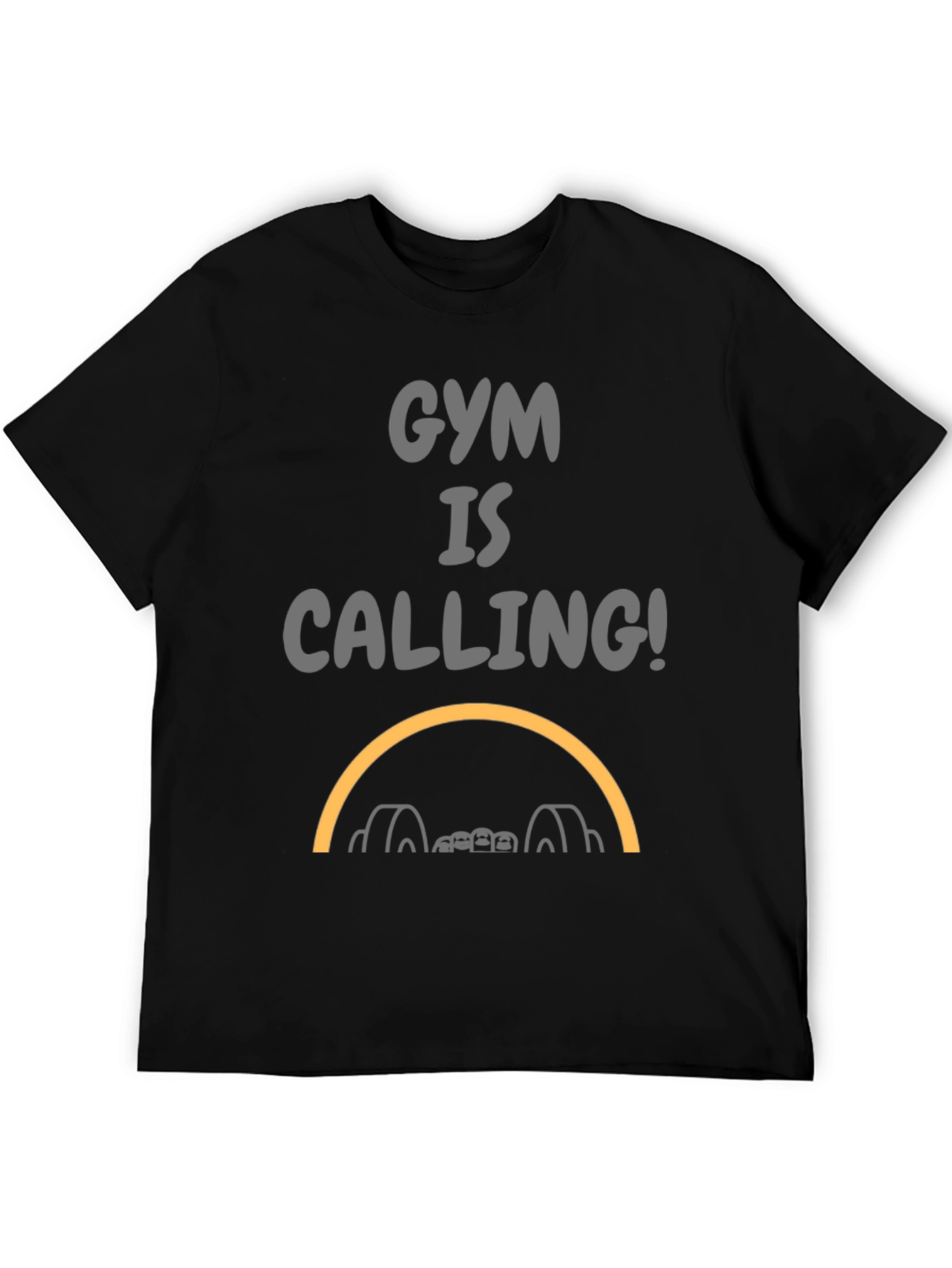 Gym Is Calling Black Graphic Tee