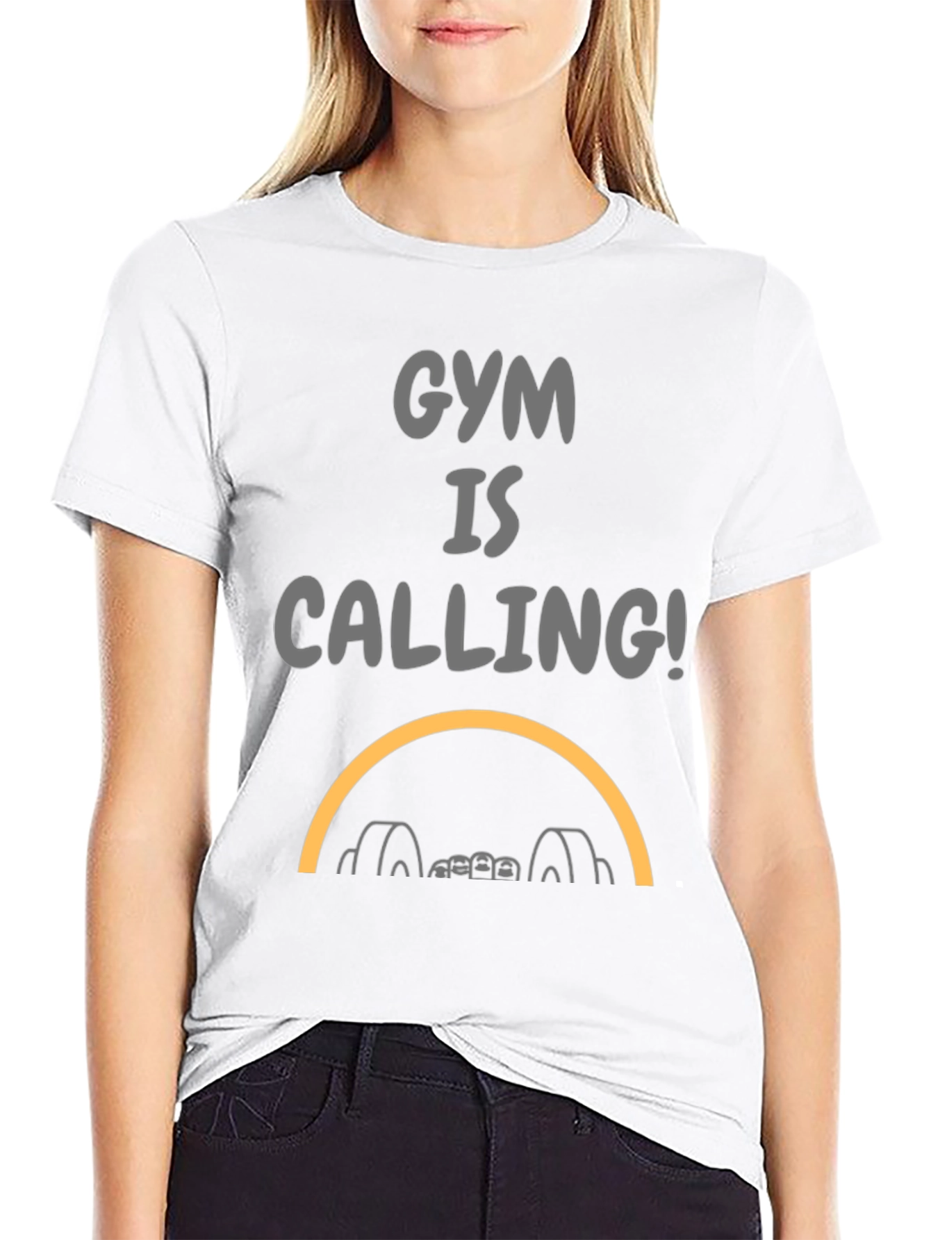 Gym Is Calling Black Graphic Tee