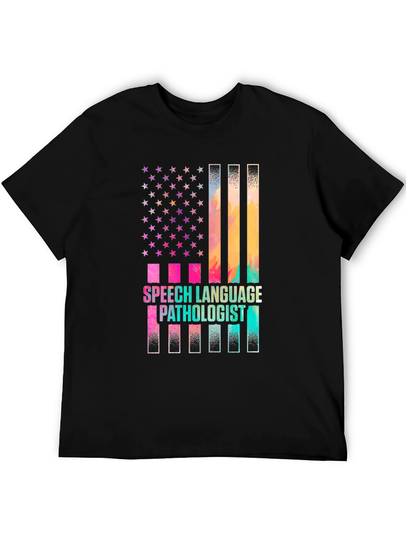 Speech Language Pathologist American Flag T-Shirt