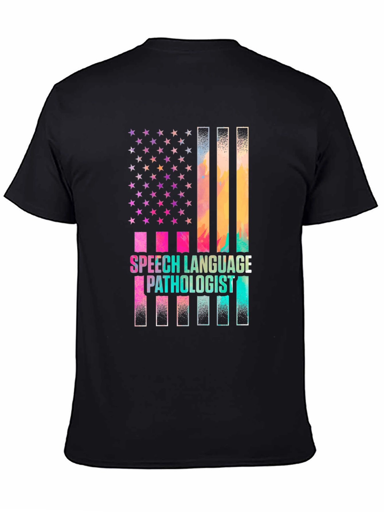 Speech Language Pathologist American Flag T-Shirt