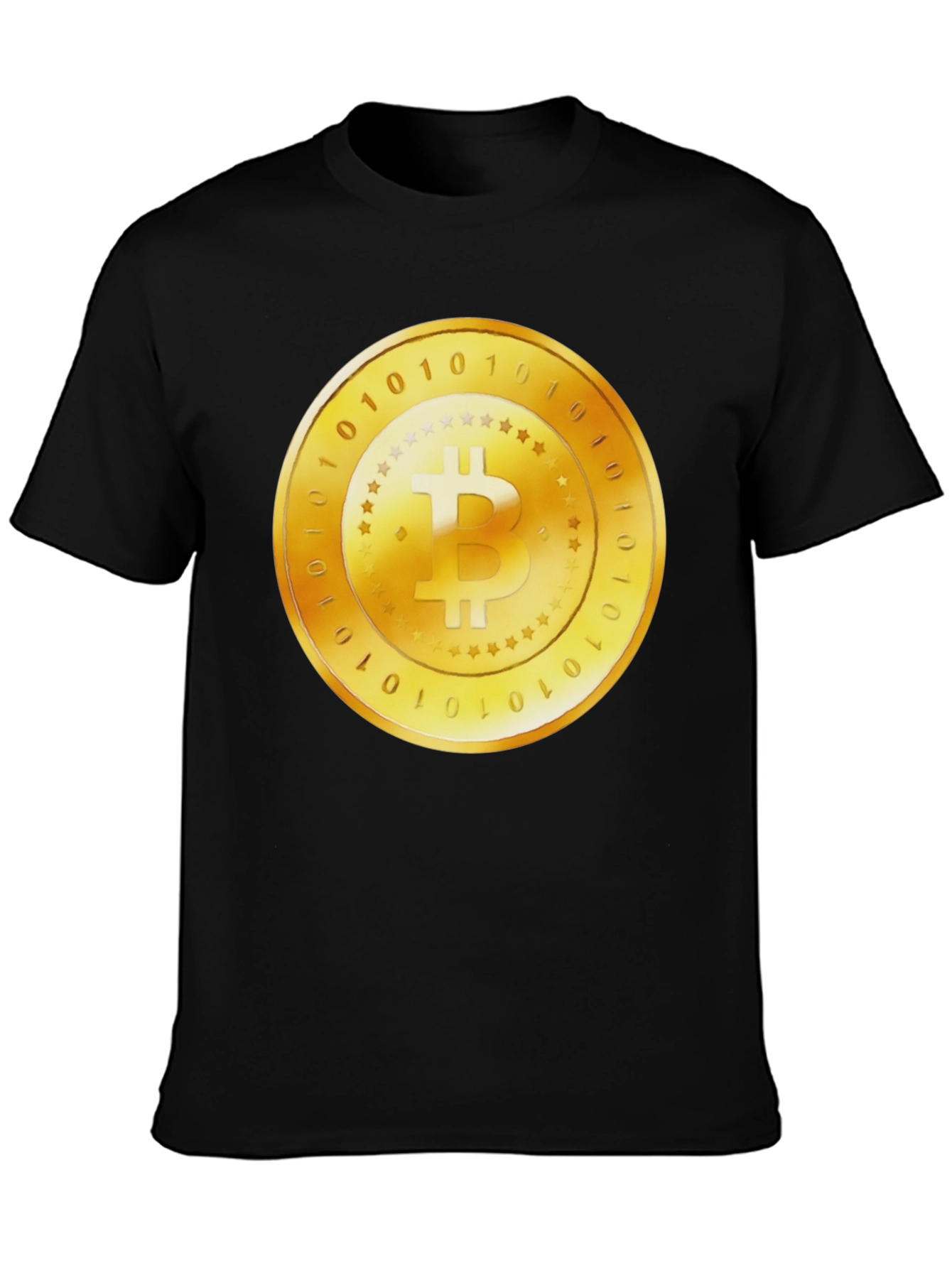 Bitcoin Gold Coin Graphic Black T-Shirt