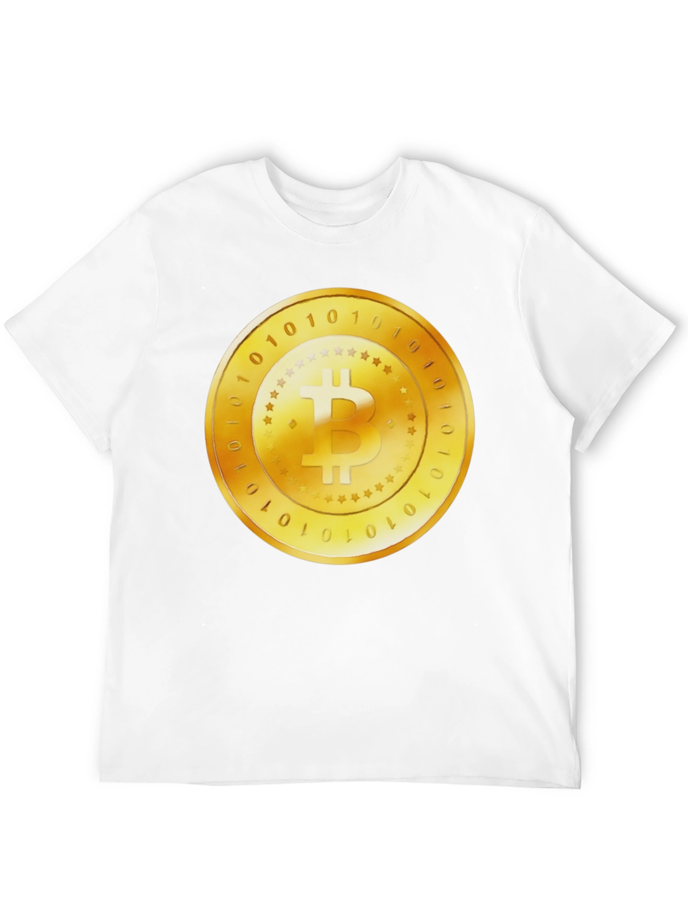 Bitcoin Gold Coin Graphic Black T-Shirt