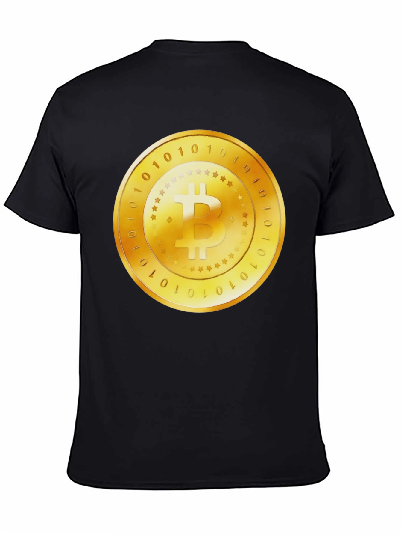 Bitcoin Gold Coin Graphic Black T-Shirt