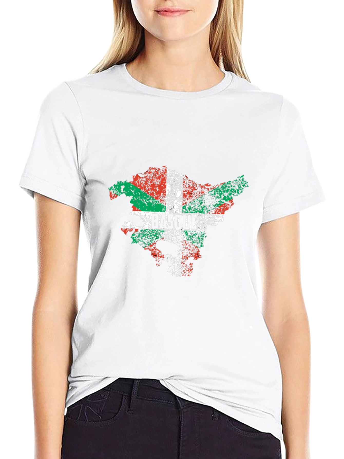 Basque Country Flag Map T-Shirt