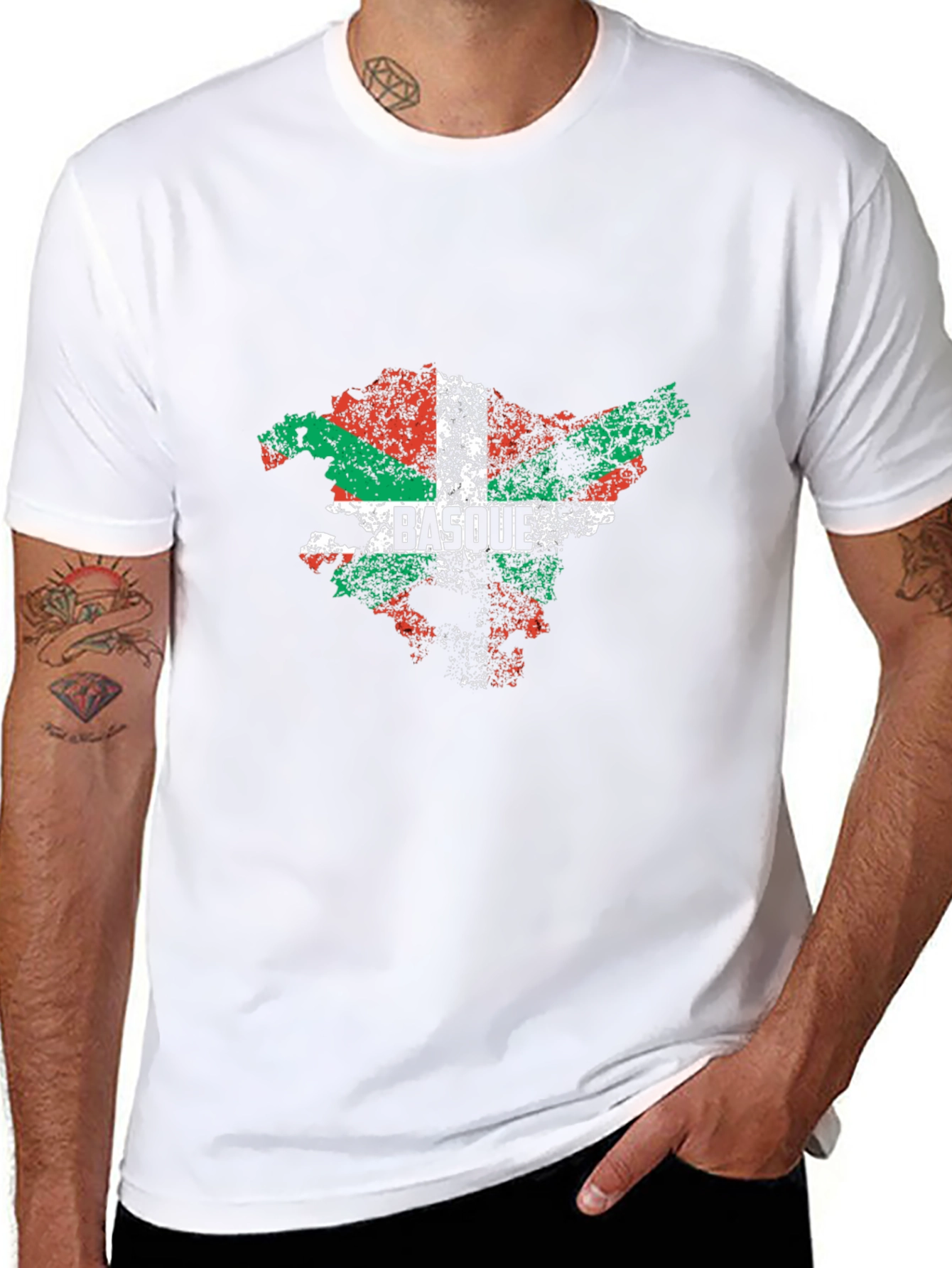 Basque Country Flag Map T-Shirt