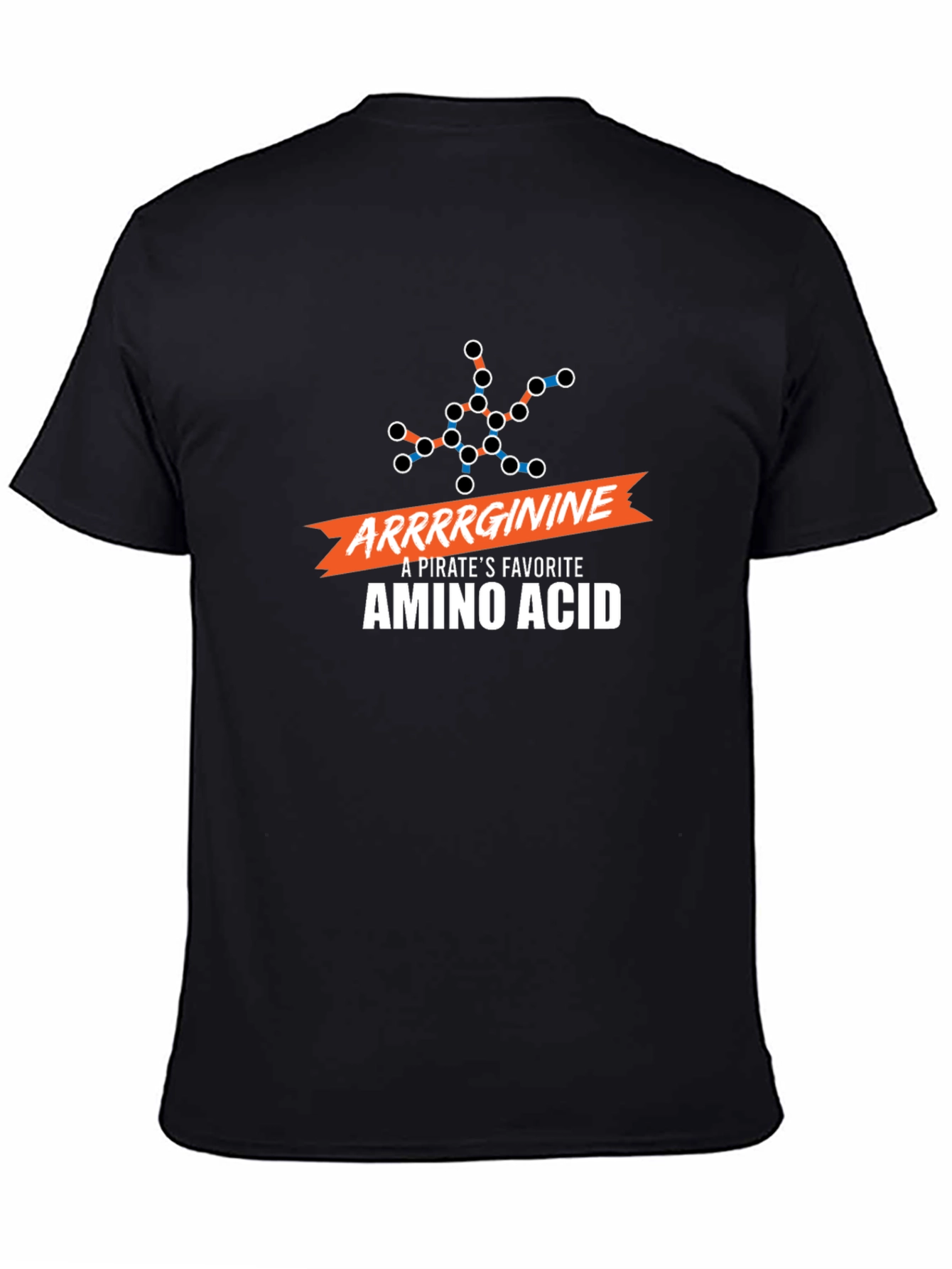 Arrrginine Pirate Amino Acid Black T-Shirt