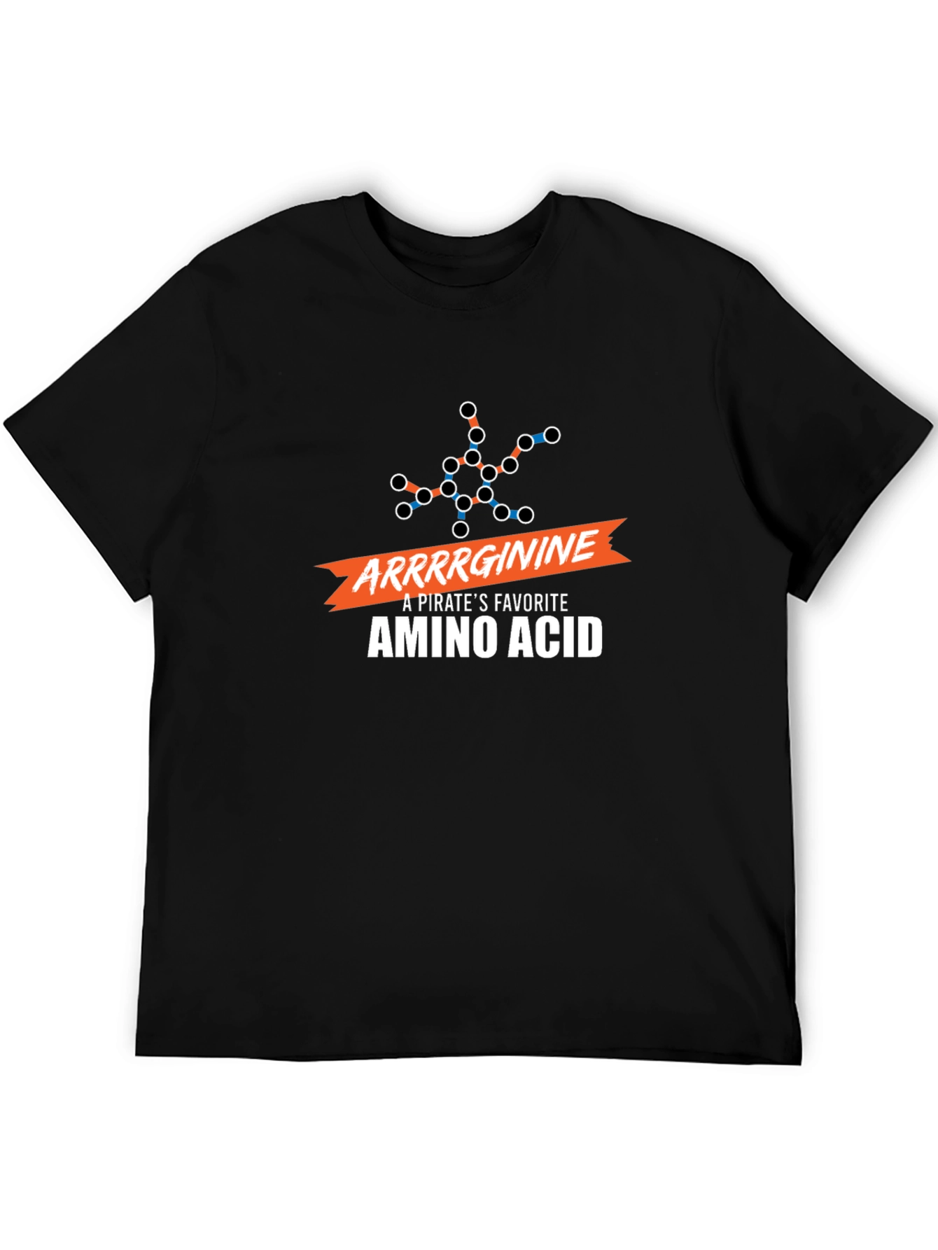 Arrrginine Pirate Amino Acid Black T-Shirt
