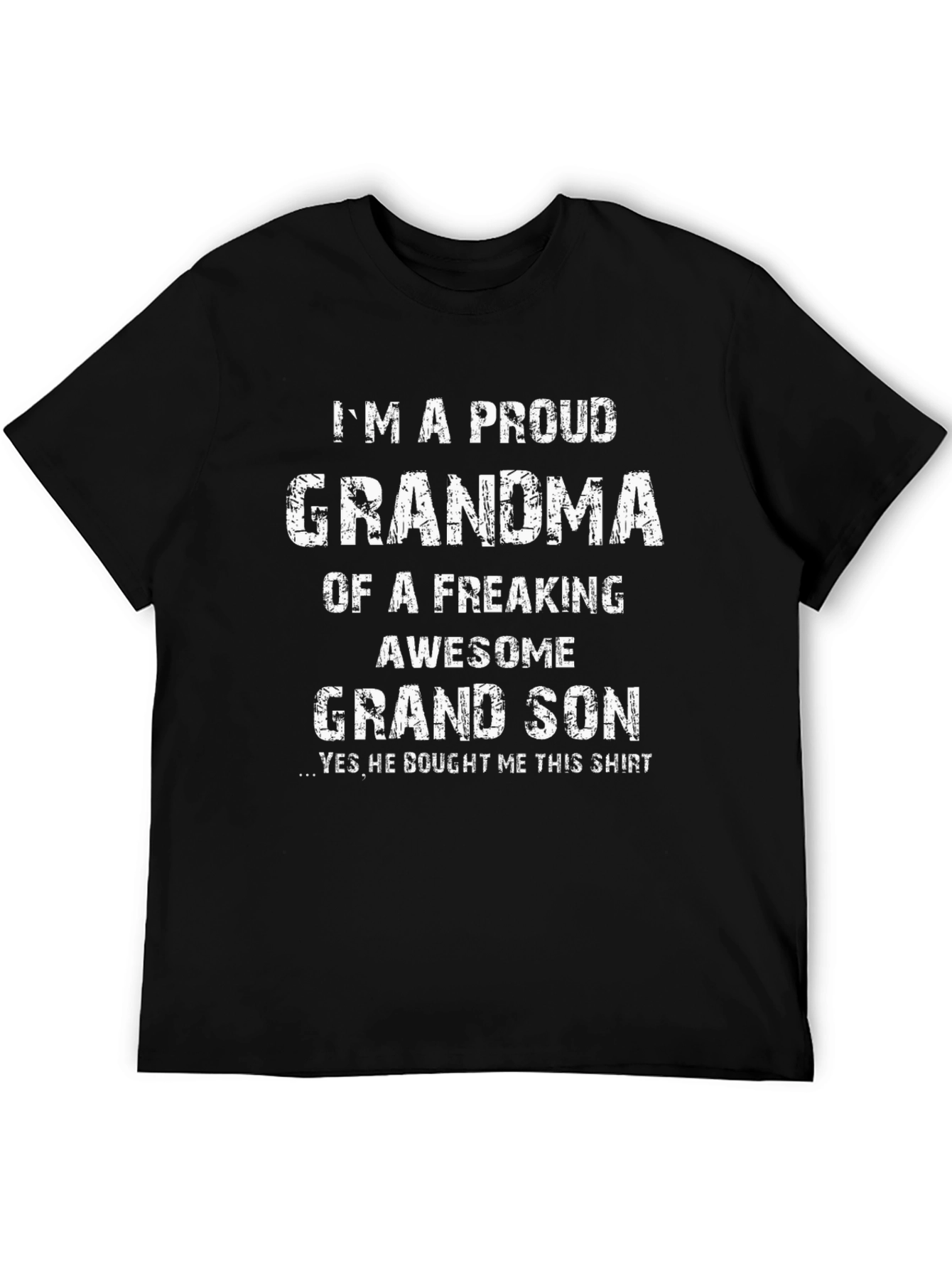 Proud Grandma Graphic T-Shirt - Freaking Awesome Grandson
