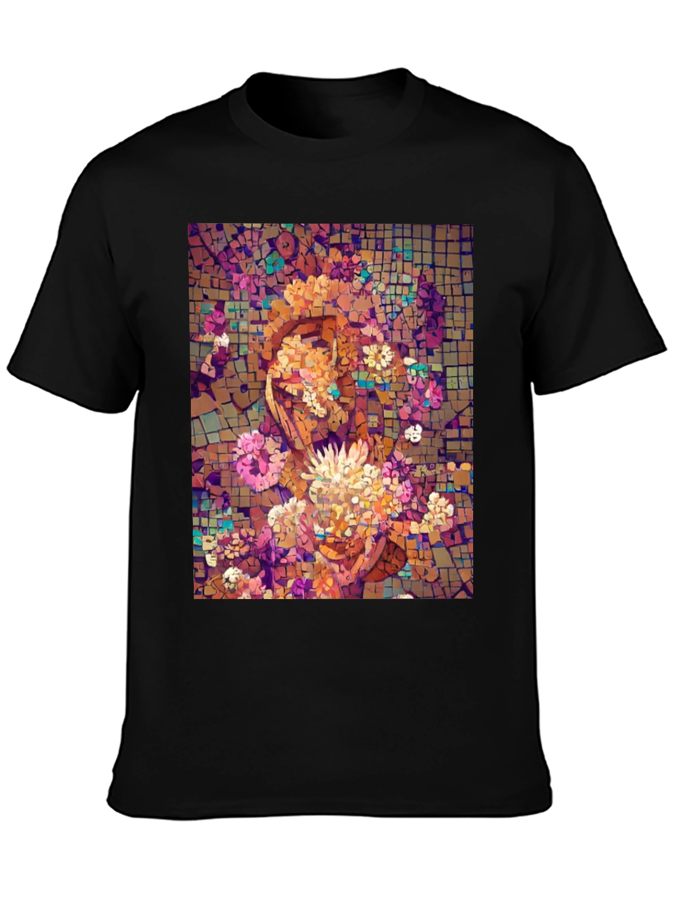 Mosaic Floral Face Graphic Tee