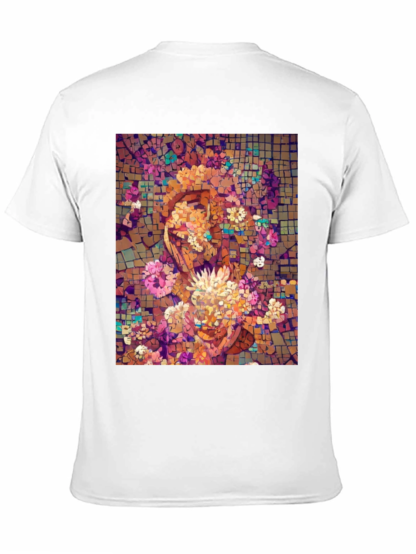 Mosaic Floral Face Graphic Tee