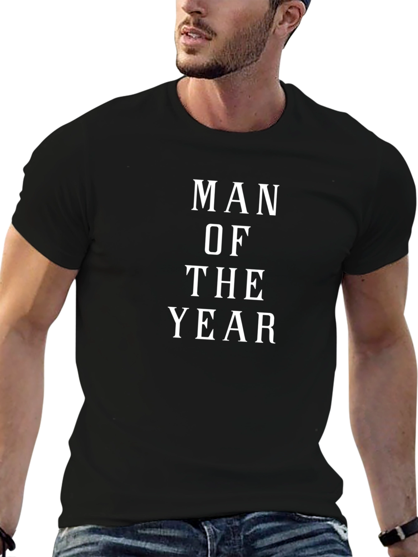 Man of the Year Graphic Tee - Classic Black