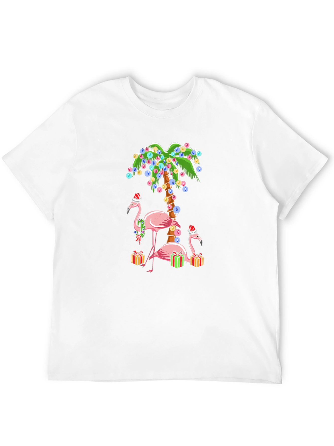 Festive Flamingo Christmas T-Shirt