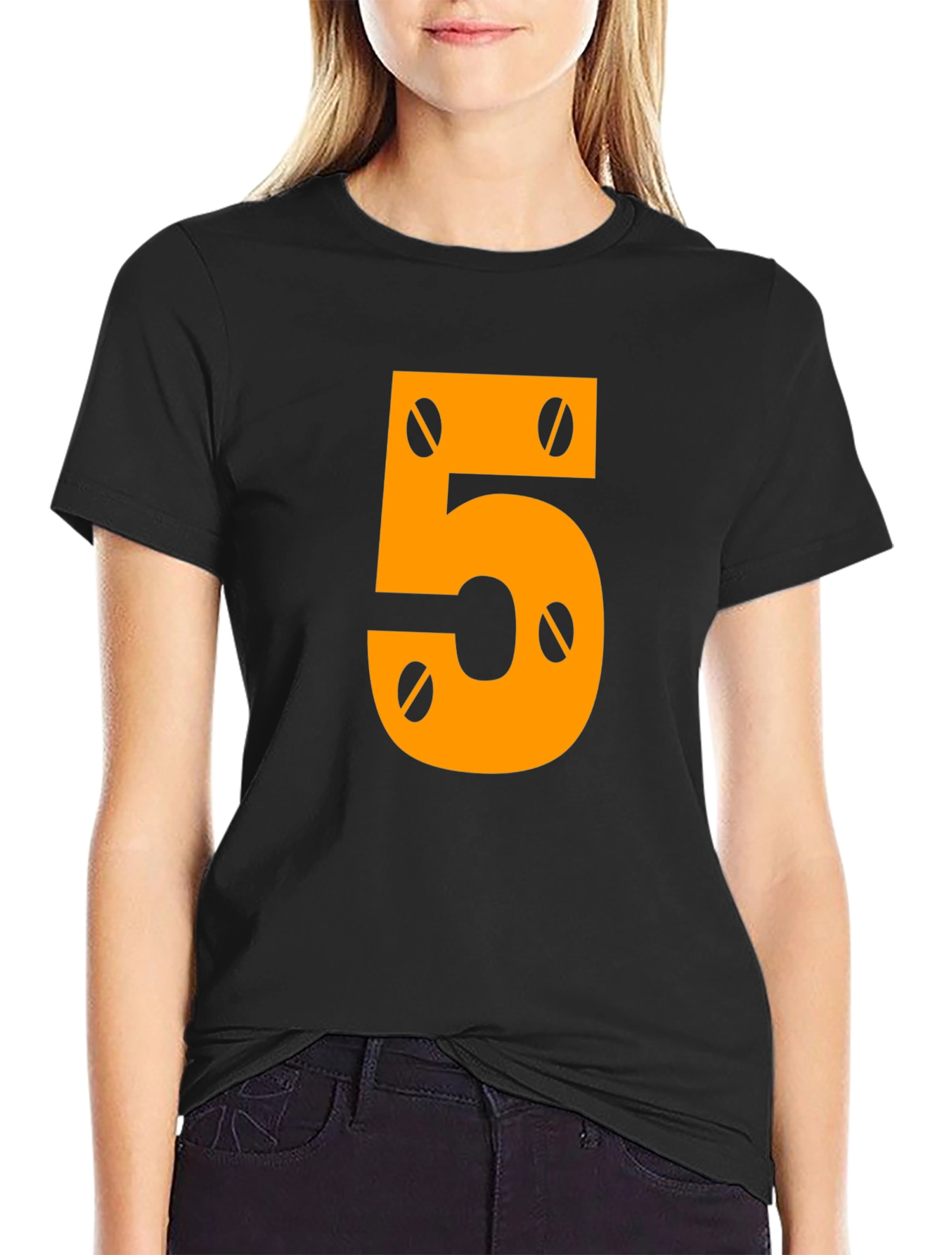 Number 5 Mechanic Style Graphic Tee