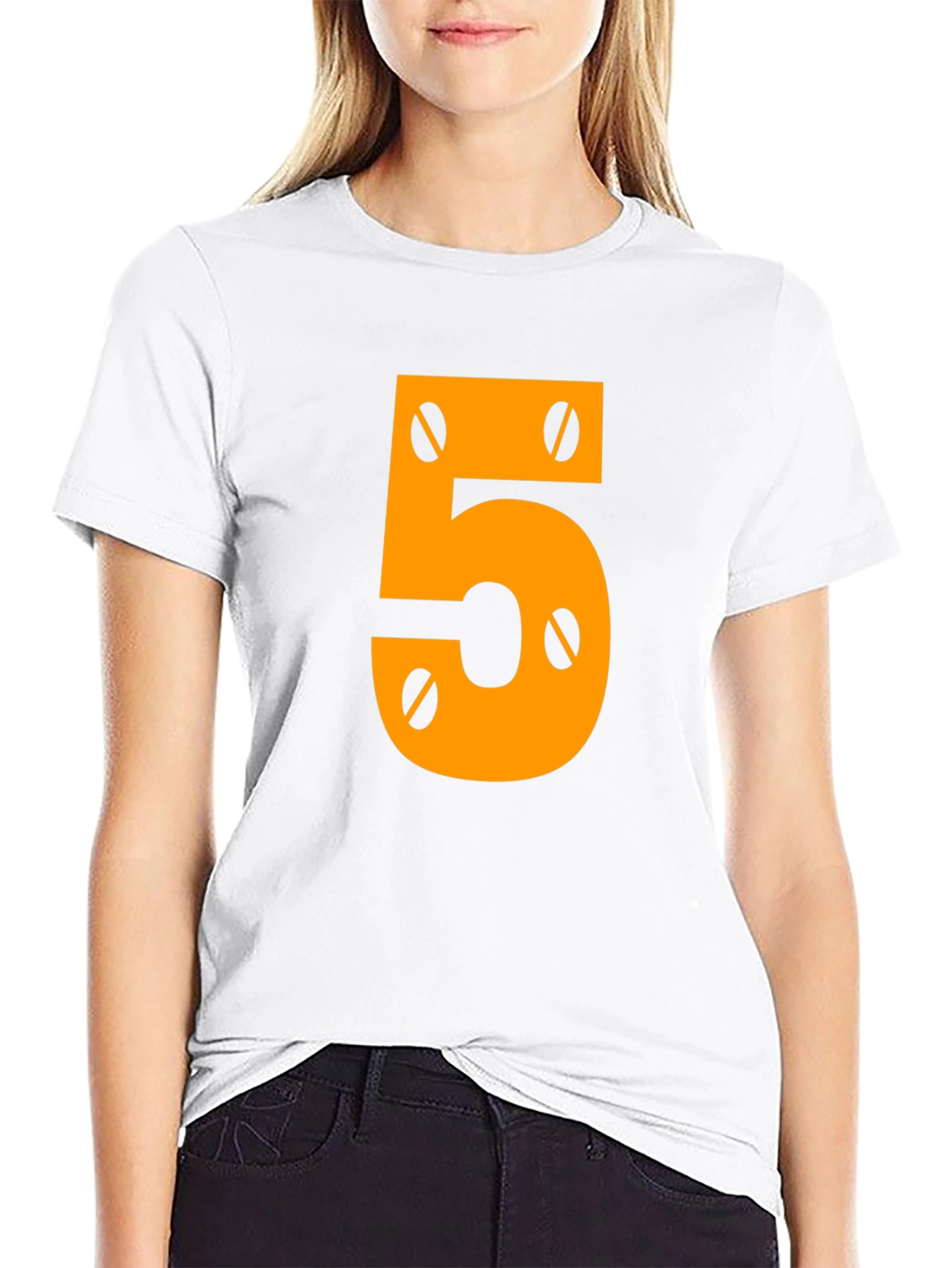Number 5 Mechanic Style Graphic Tee