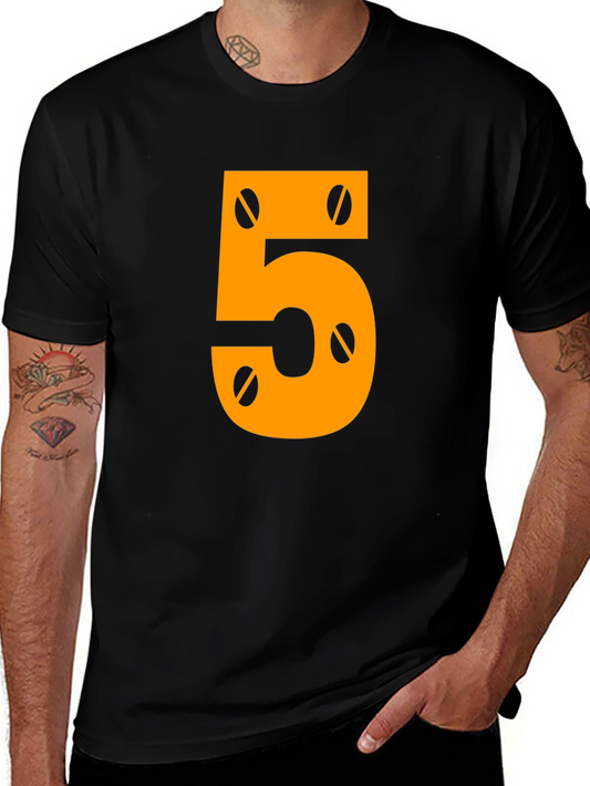 Number 5 Mechanic Style Graphic Tee