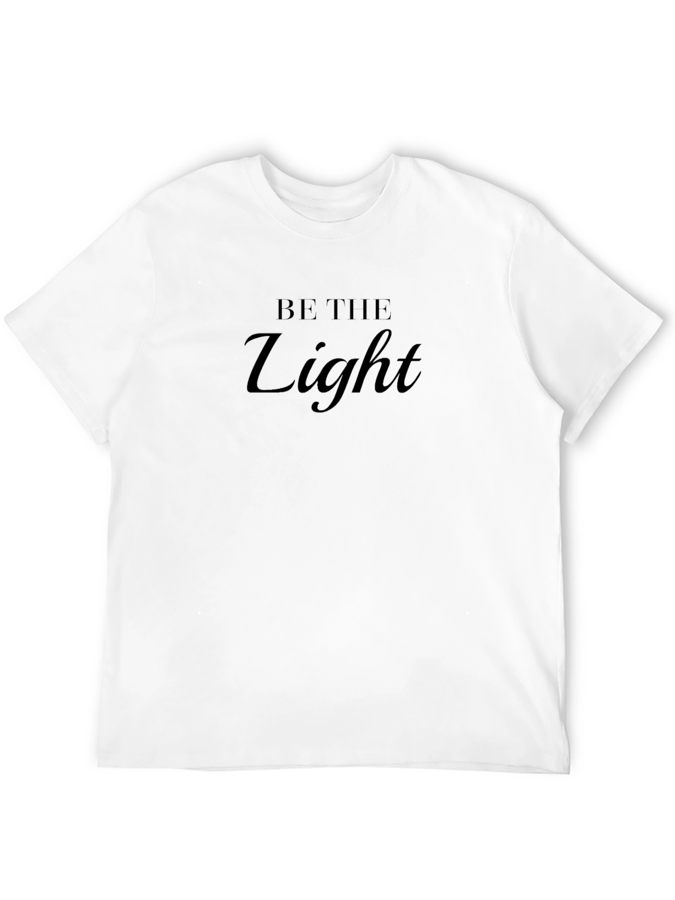 Be The Light Black T-Shirt - Inspirational Mens Tee