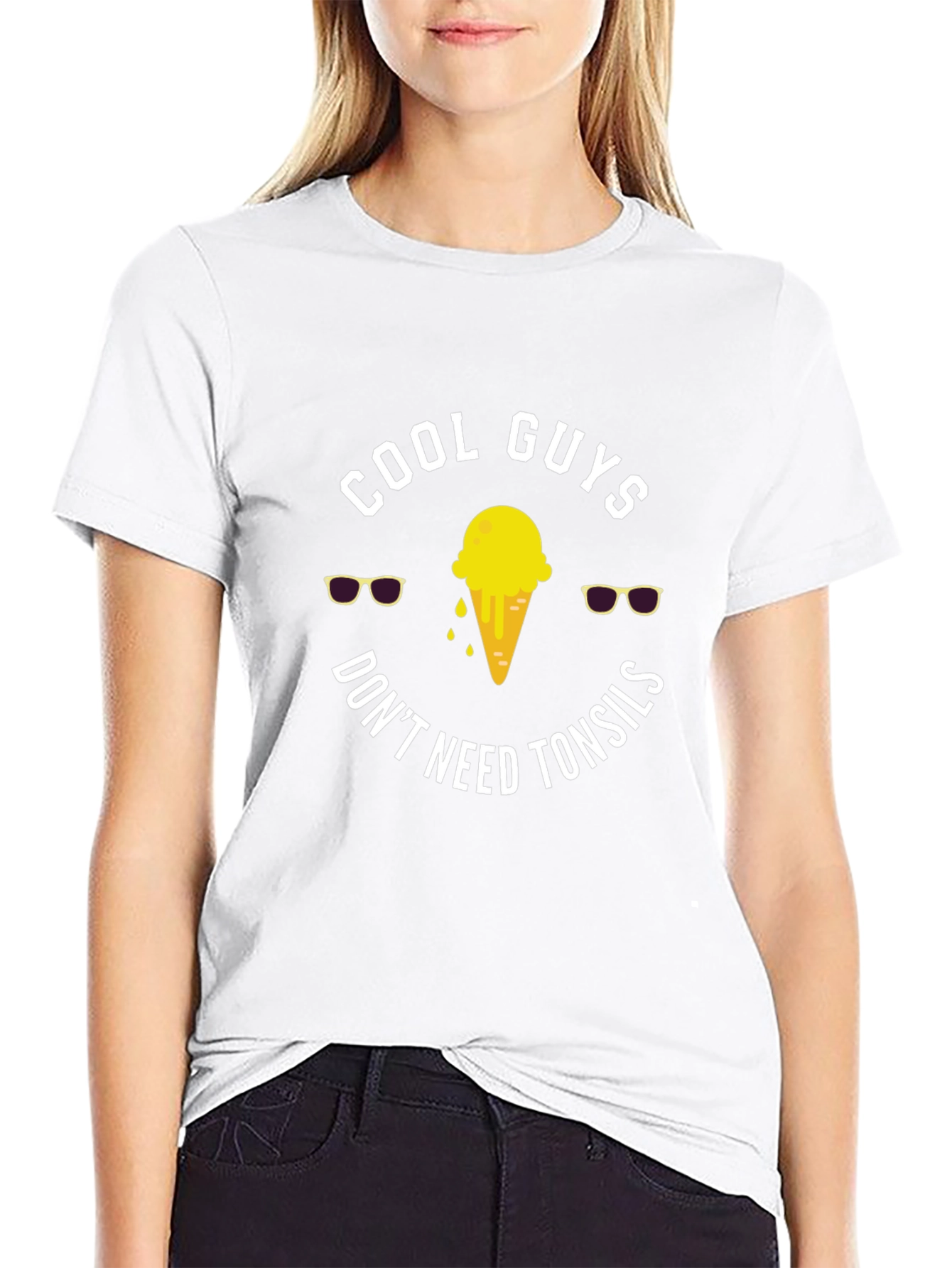 Cool Guys Dont Need Tonsils Graphic T-Shirt
