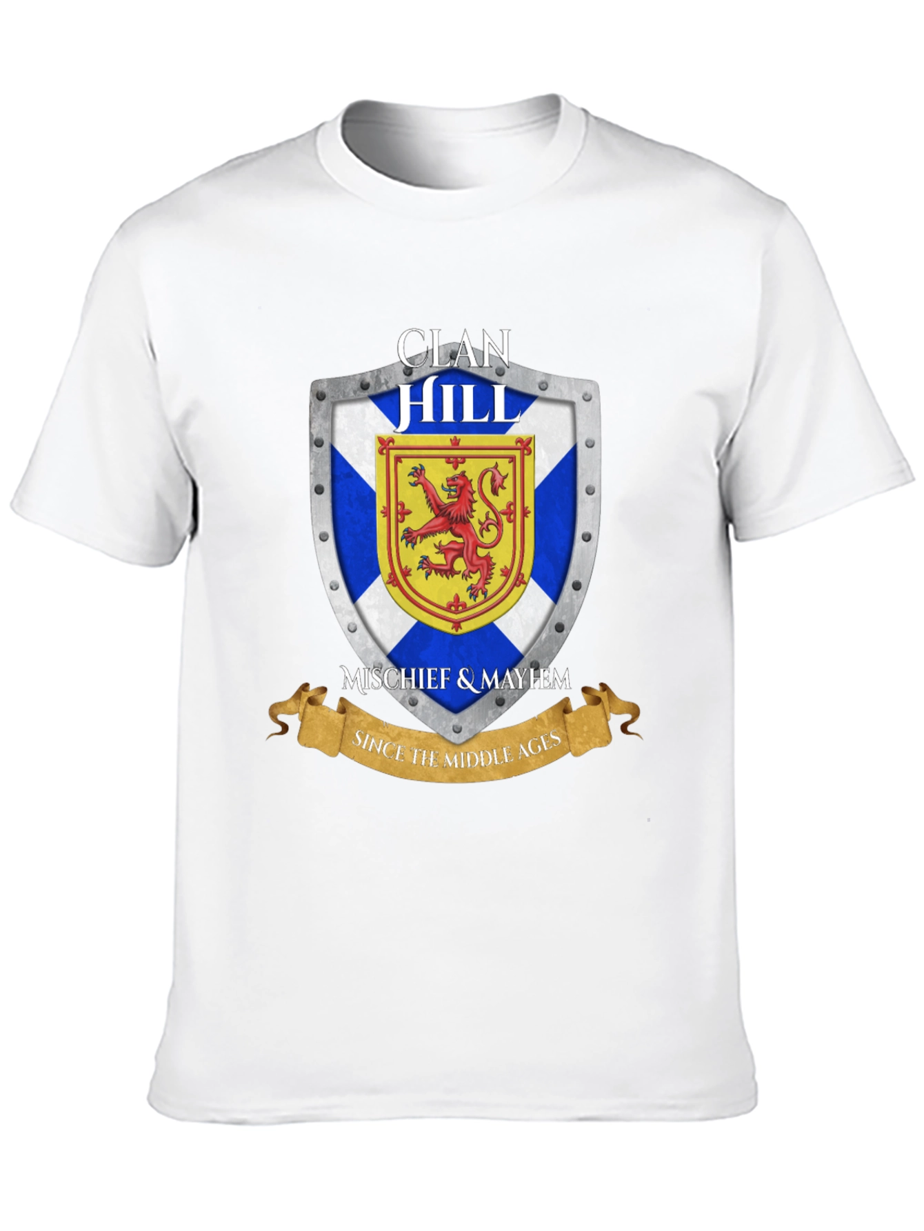 Clan Hill Scottish Shield T-Shirt - Mischief & Mayhem