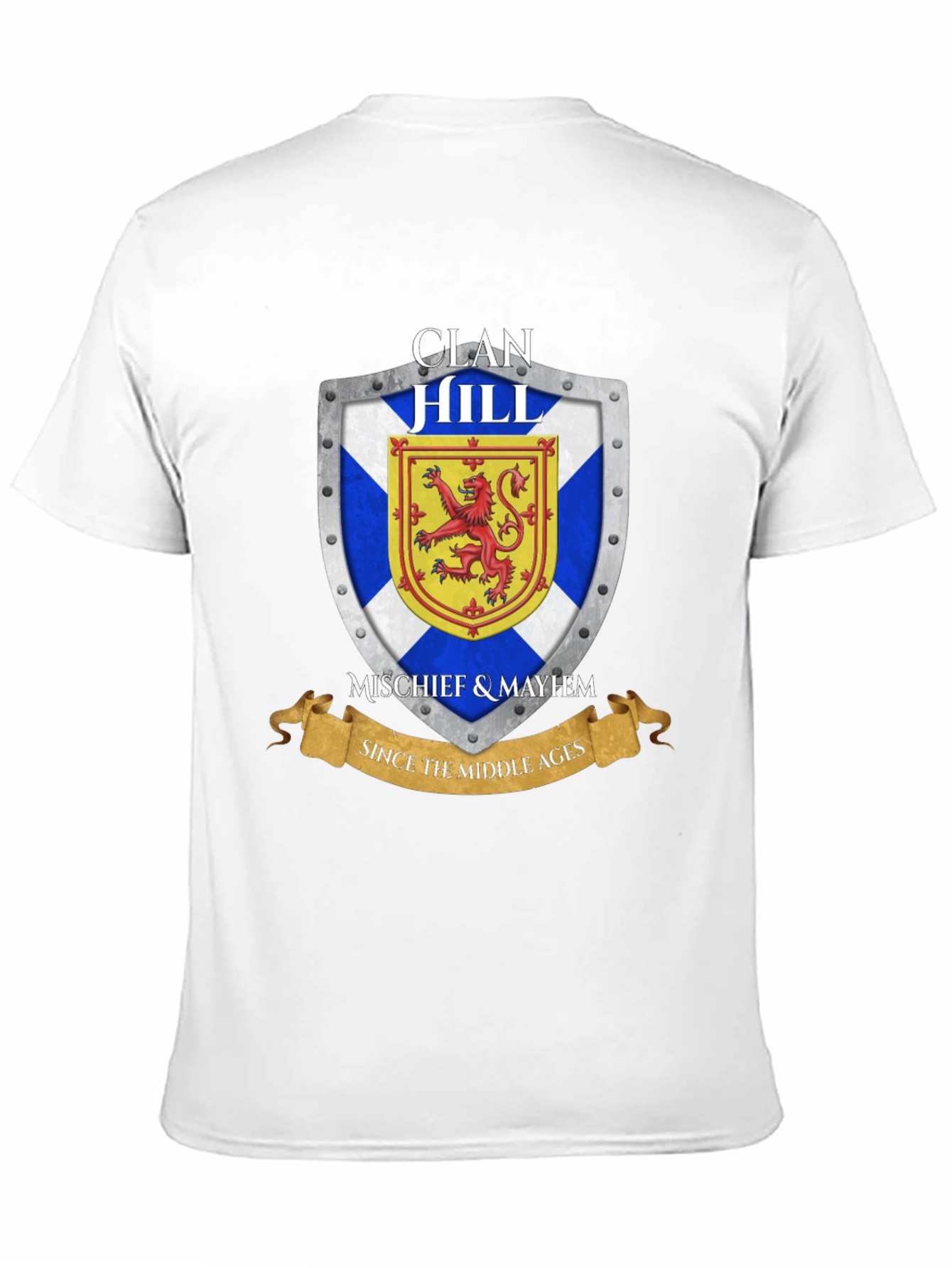Clan Hill Scottish Shield T-Shirt - Mischief & Mayhem