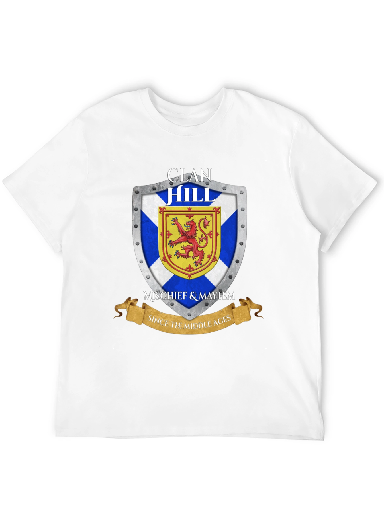 Clan Hill Scottish Shield T-Shirt - Mischief & Mayhem