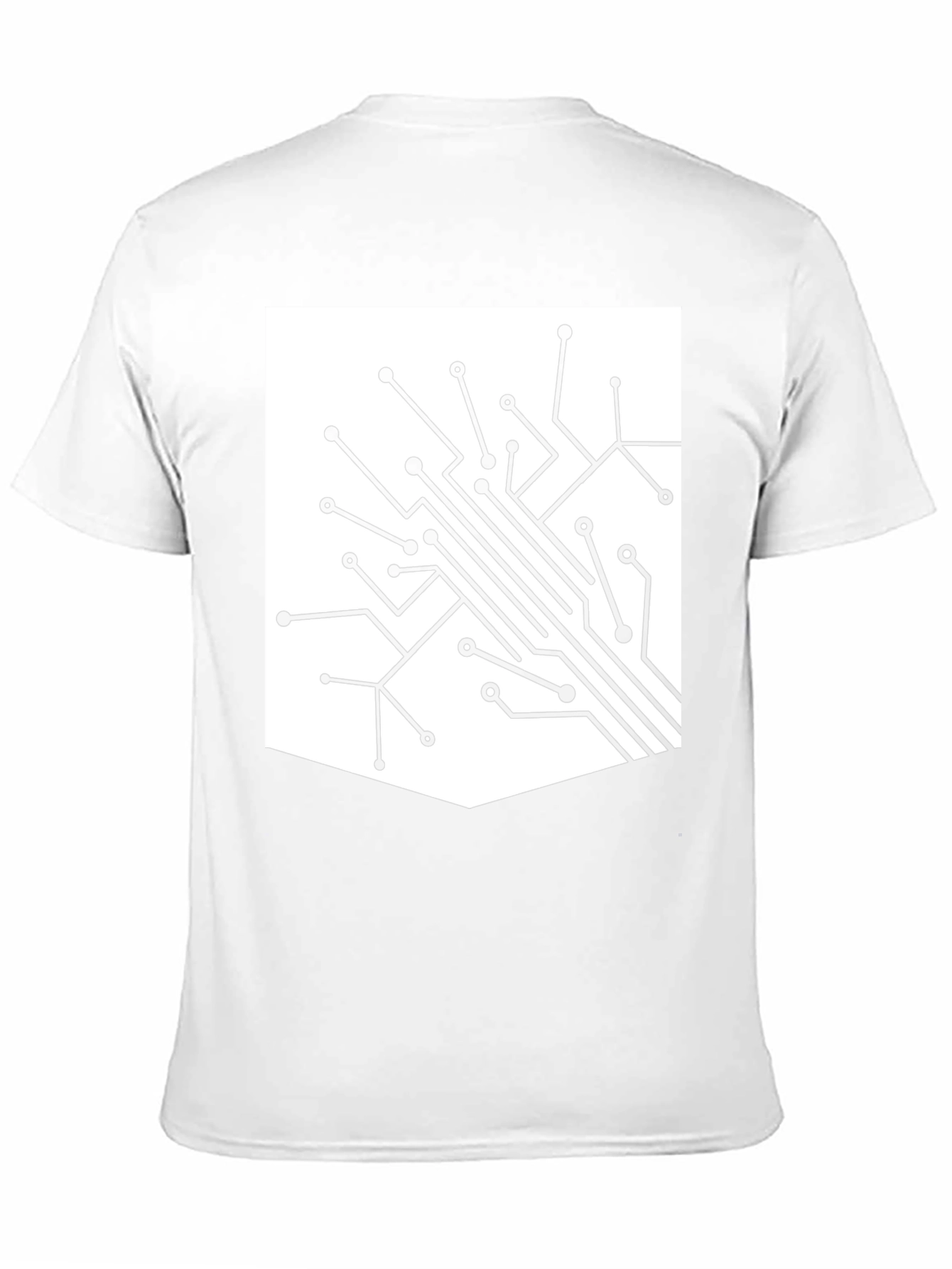 Tech Circuit Board Graphic Tee - Black Casual T-Shirt