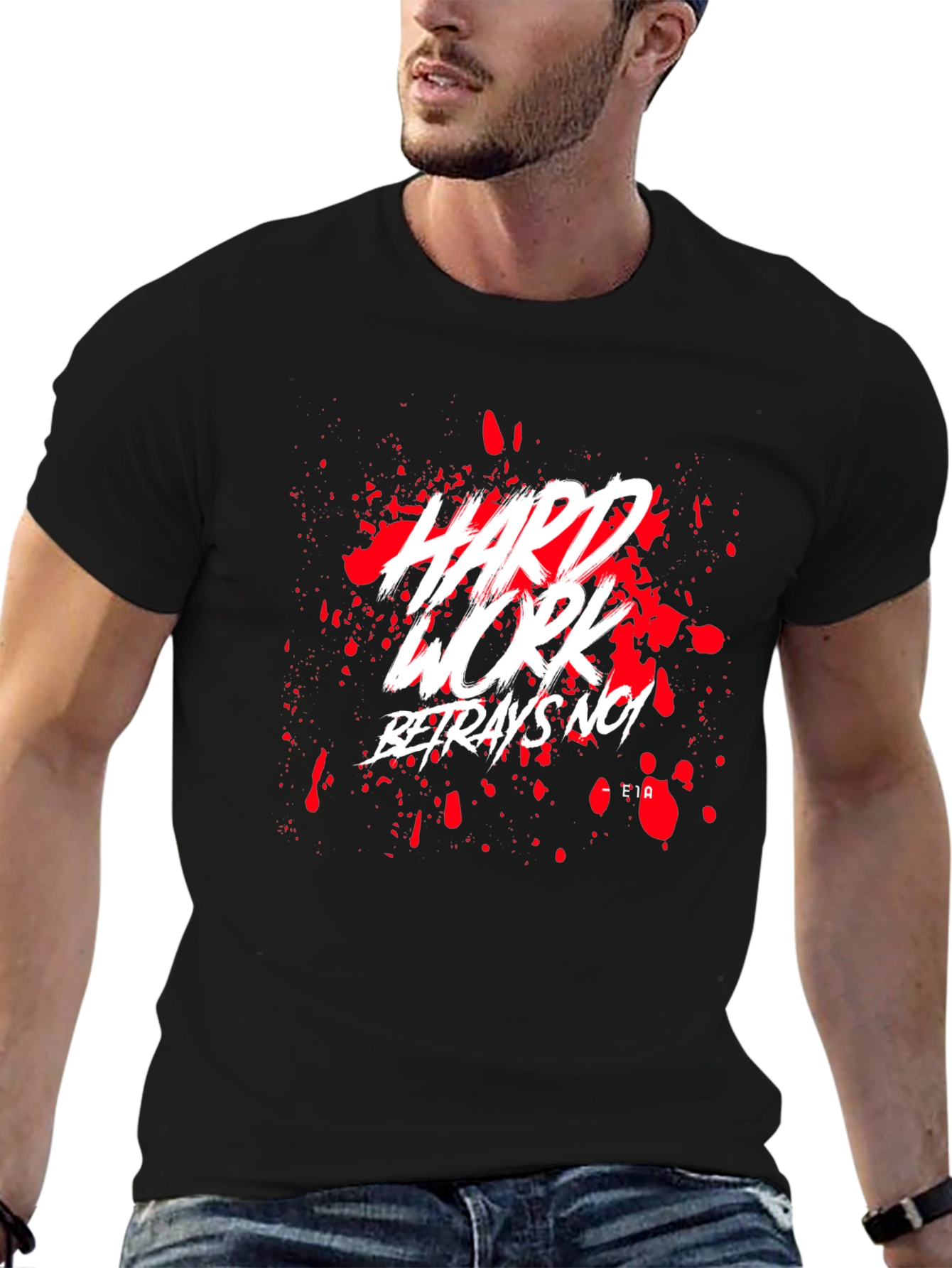 Hard Work No Betrayal Black Graphic Tee