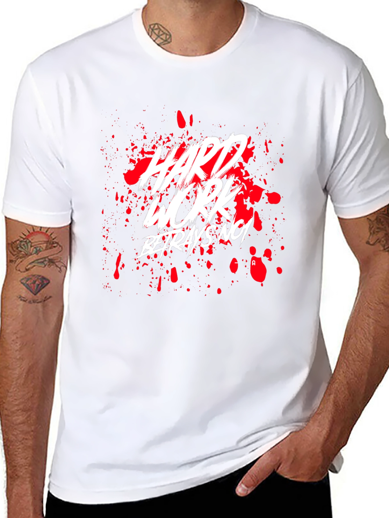 Hard Work No Betrayal Black Graphic Tee