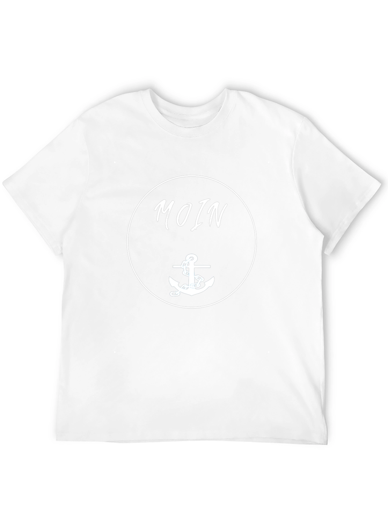 Moin Anchor Graphic Tee - Black Cotton T-Shirt