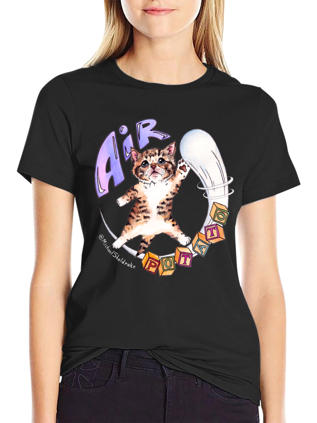 Air Potter Cat Graphic T-Shirt