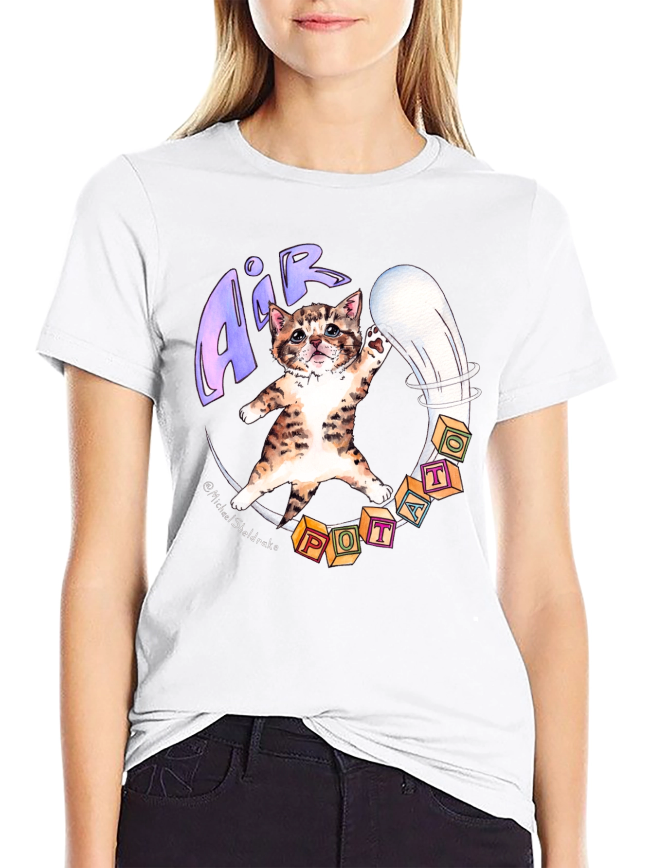 Air Potter Cat Graphic T-Shirt