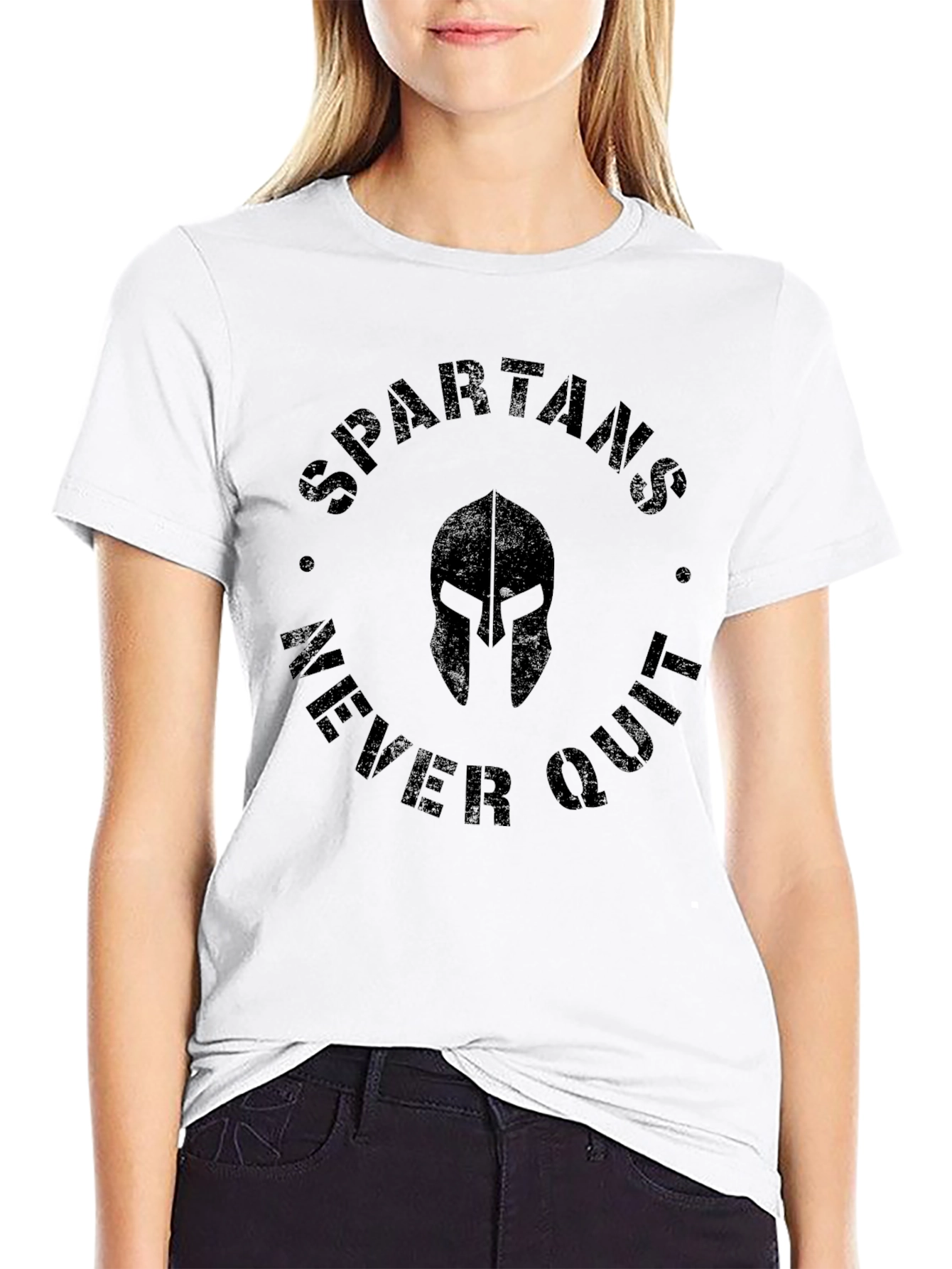 Spartans Never Quit Graphic T-Shirt