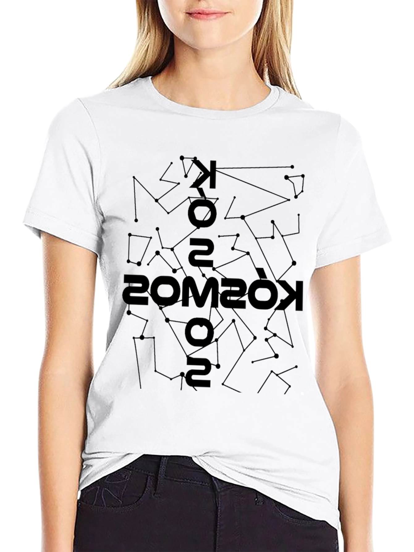 Kosmos Constellation Print Black T-Shirt