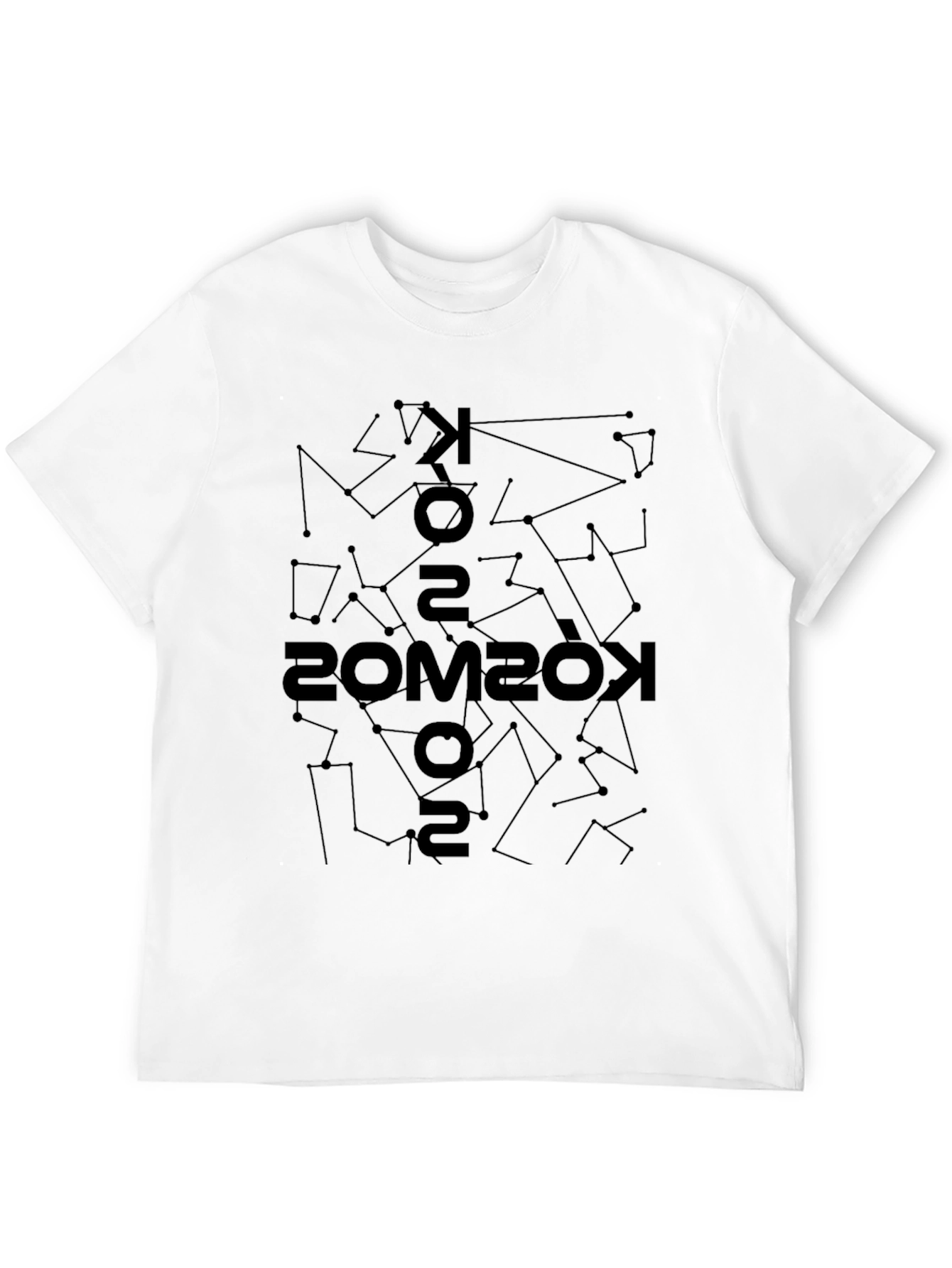 Kosmos Constellation Print Black T-Shirt