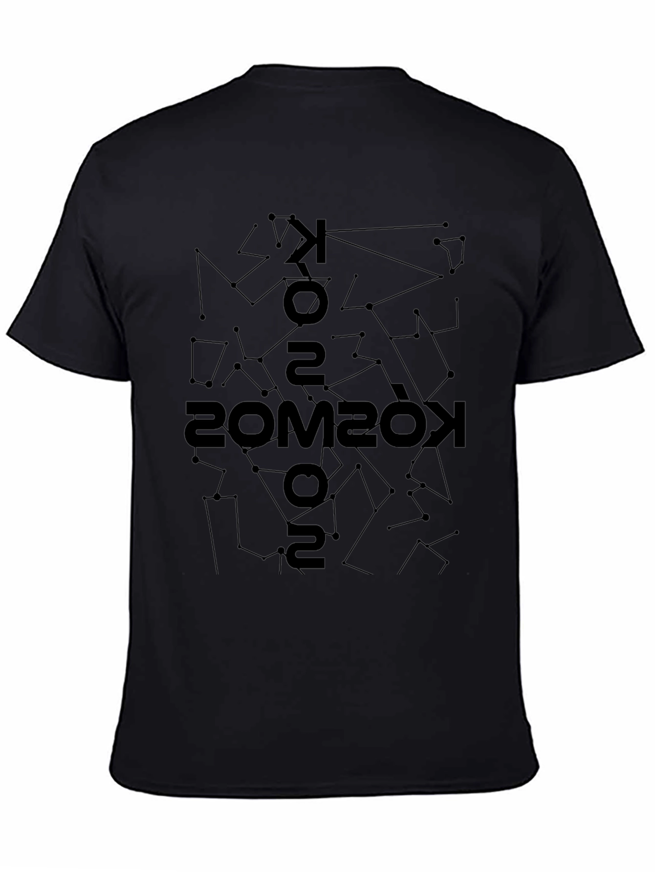 Kosmos Constellation Print Black T-Shirt