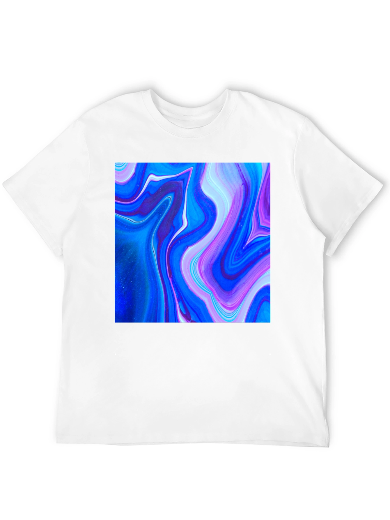 Abstract Swirl Graphic Black T-Shirt