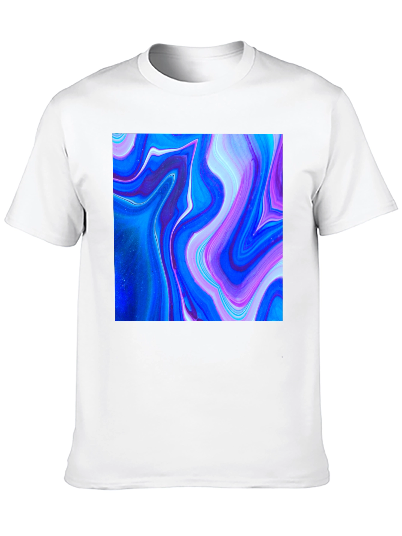 Abstract Swirl Graphic Black T-Shirt