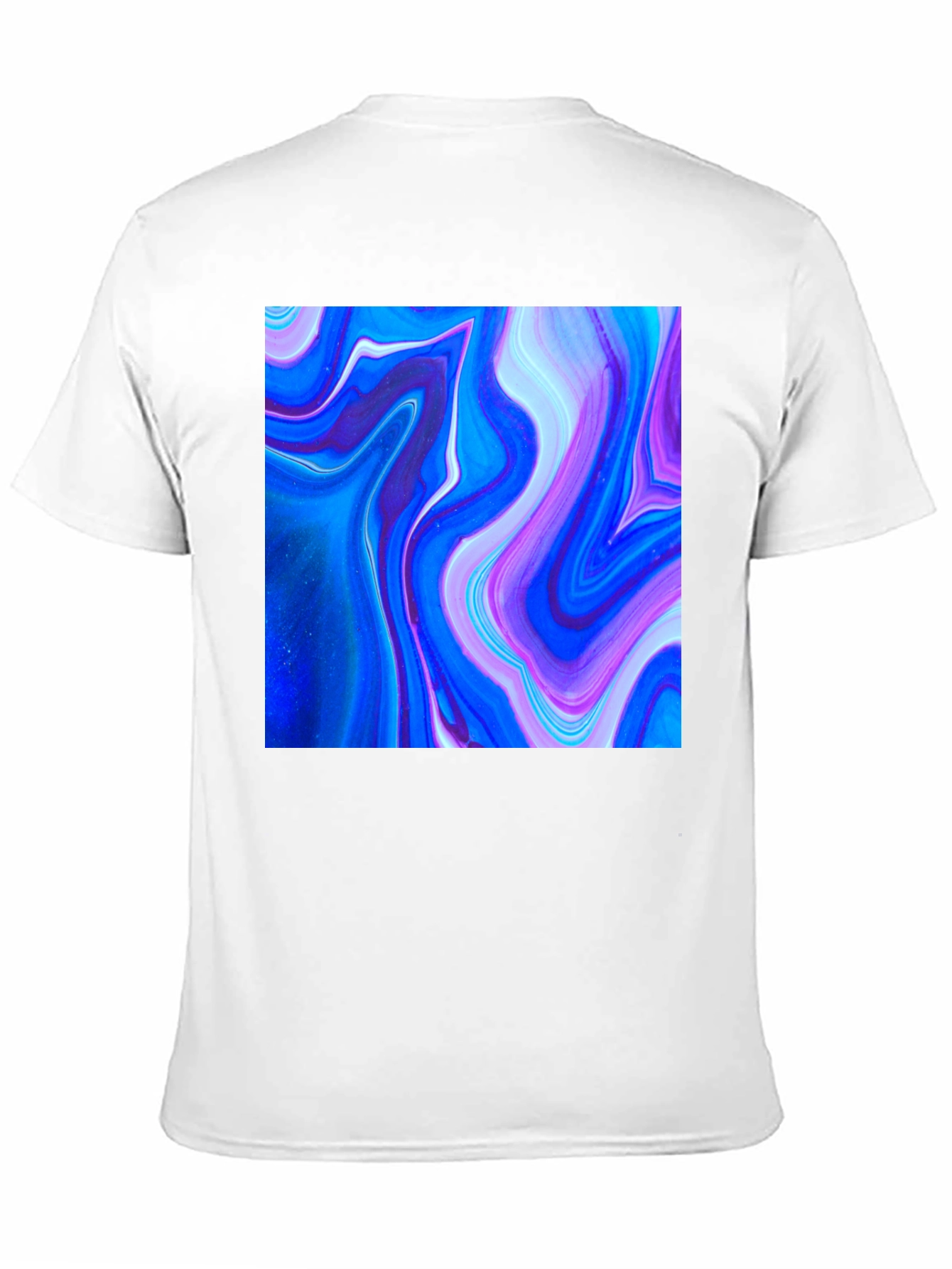 Abstract Swirl Graphic Black T-Shirt