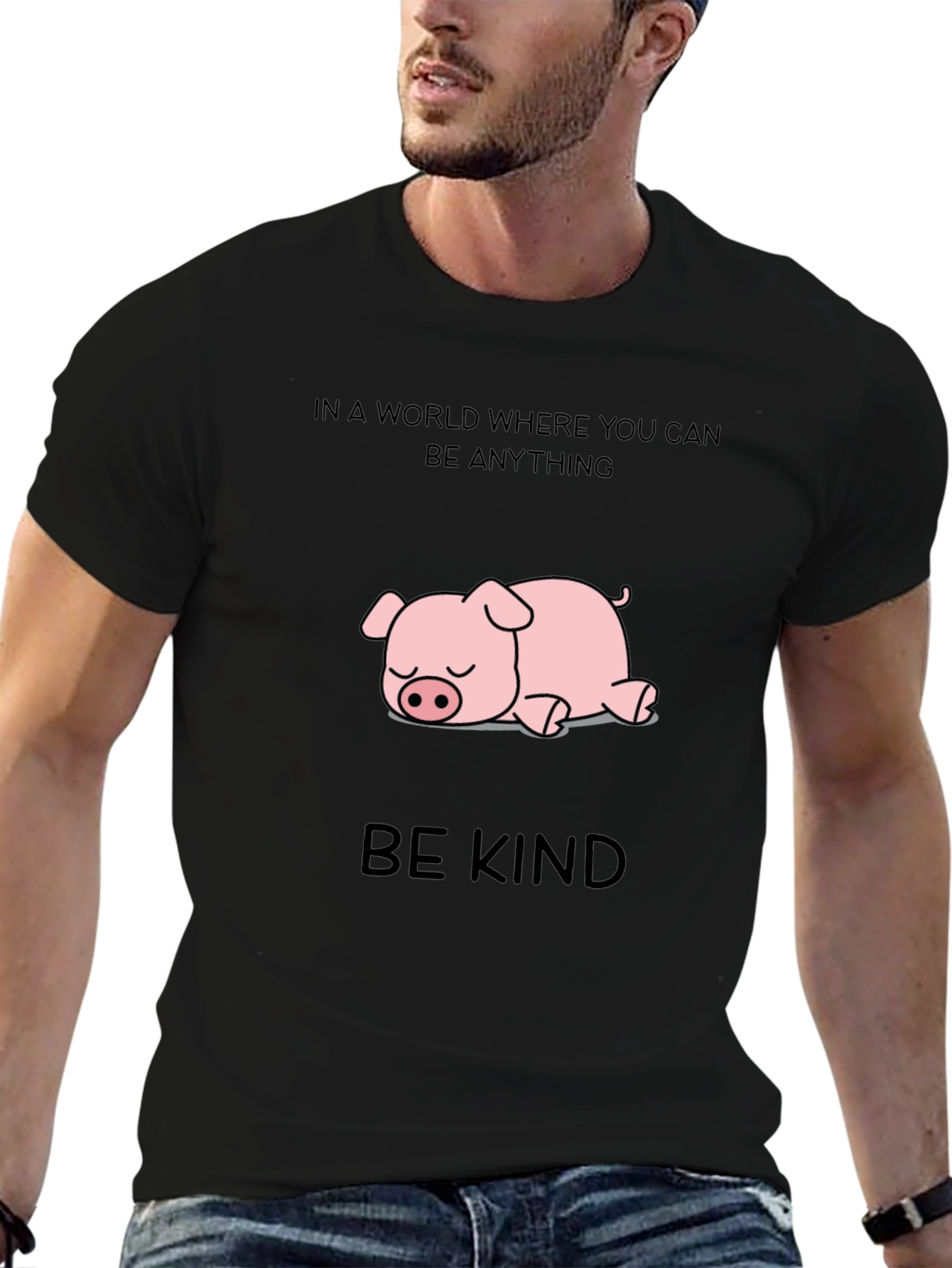 Be Kind Pig T-Shirt - Unisex Cotton Tee