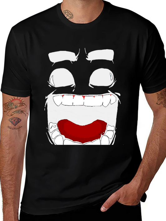Abstract Face Graphic T-Shirt