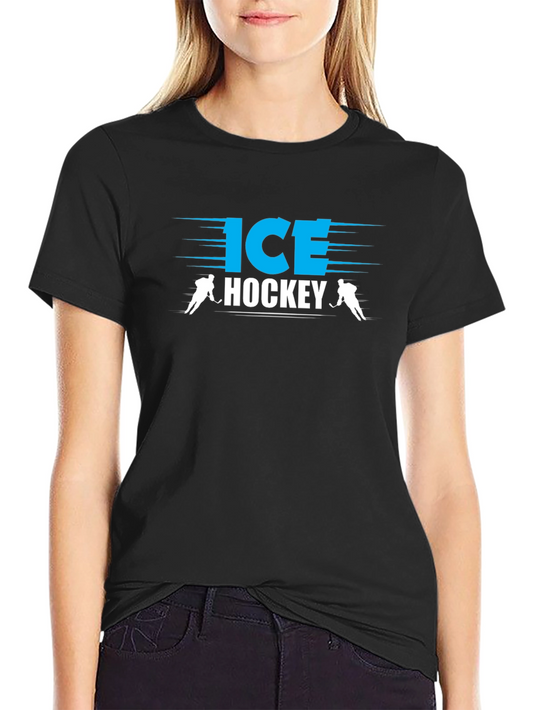 Ice Hockey Black T-Shirt