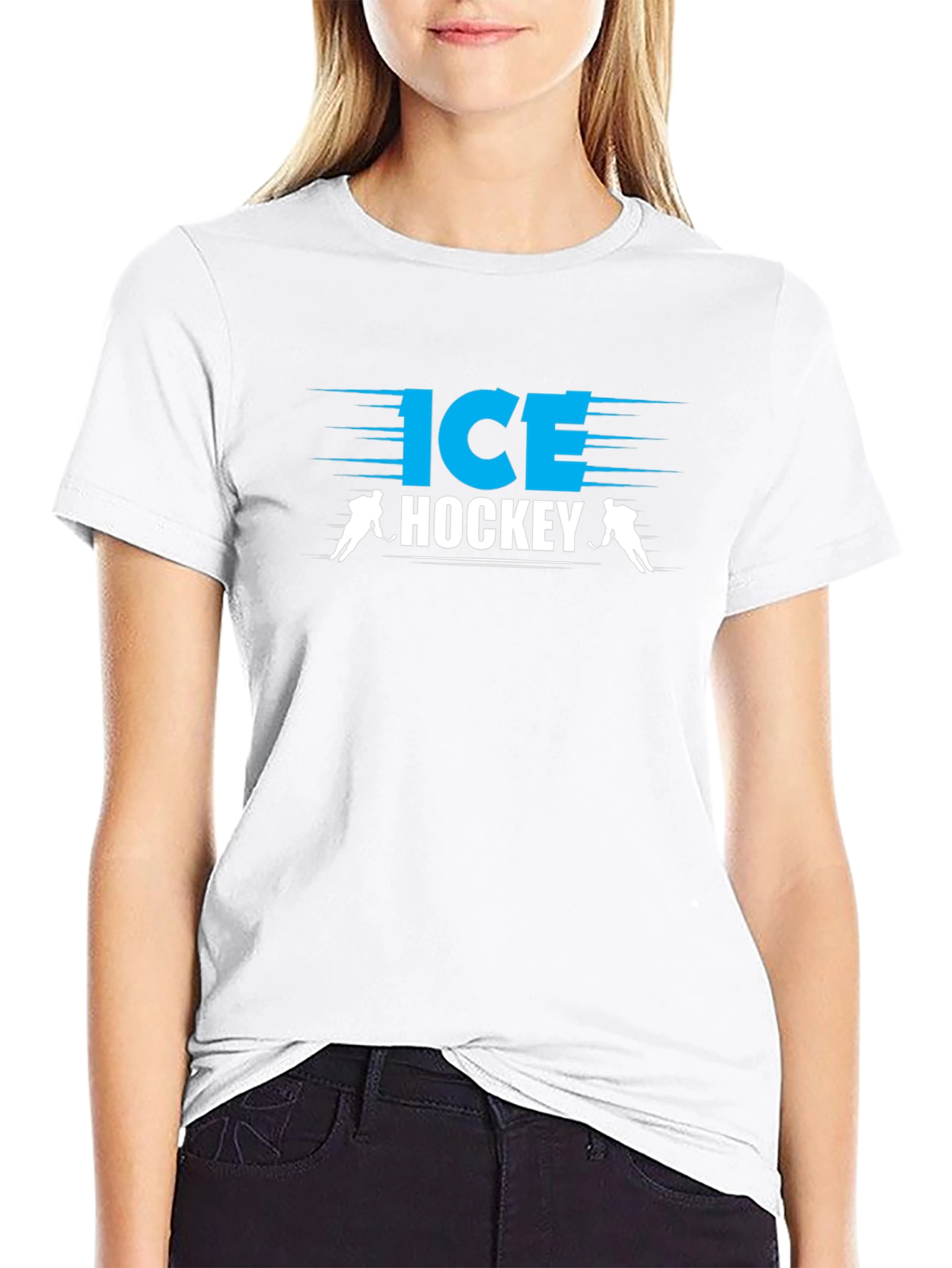 Ice Hockey Black T-Shirt