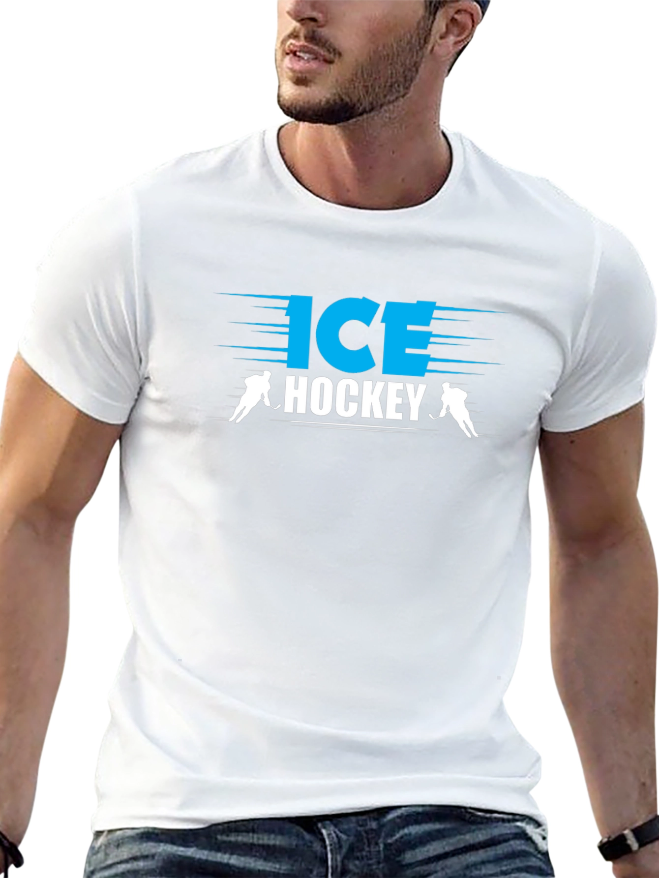 Ice Hockey Black T-Shirt