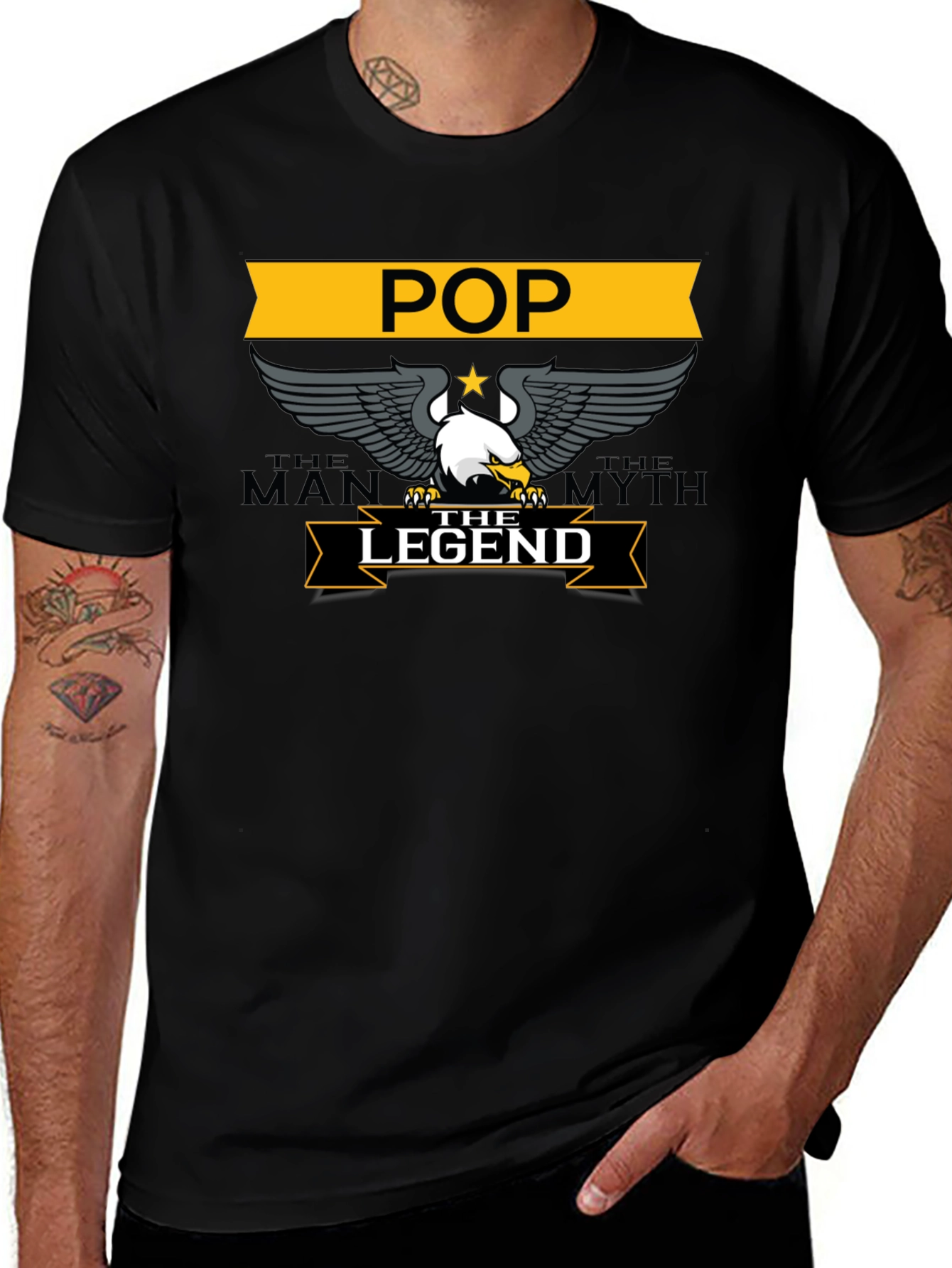 POP The Man The Myth The Legend Black T-Shirt
