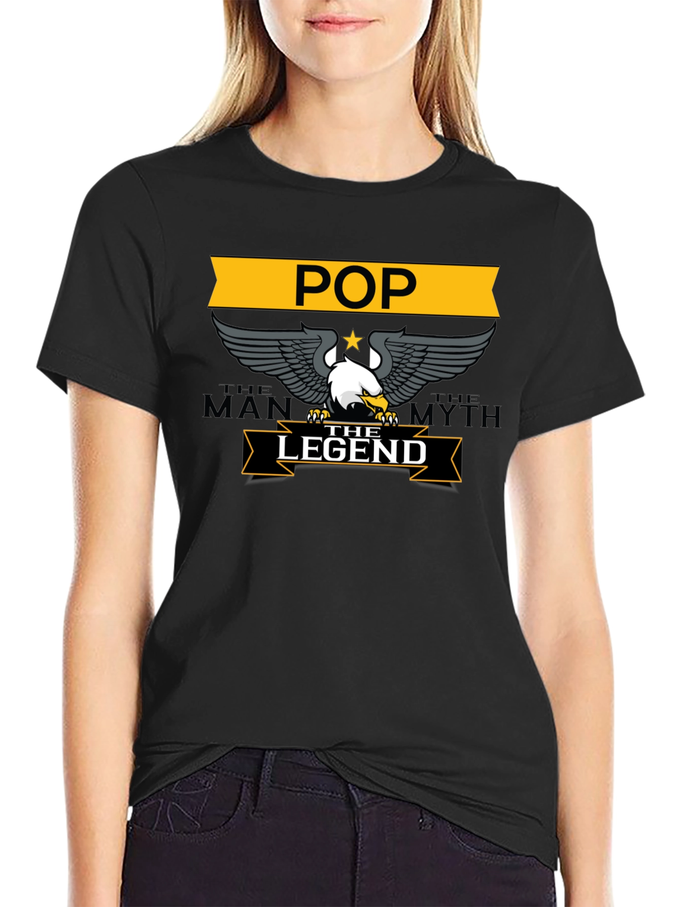 POP The Man The Myth The Legend Black T-Shirt