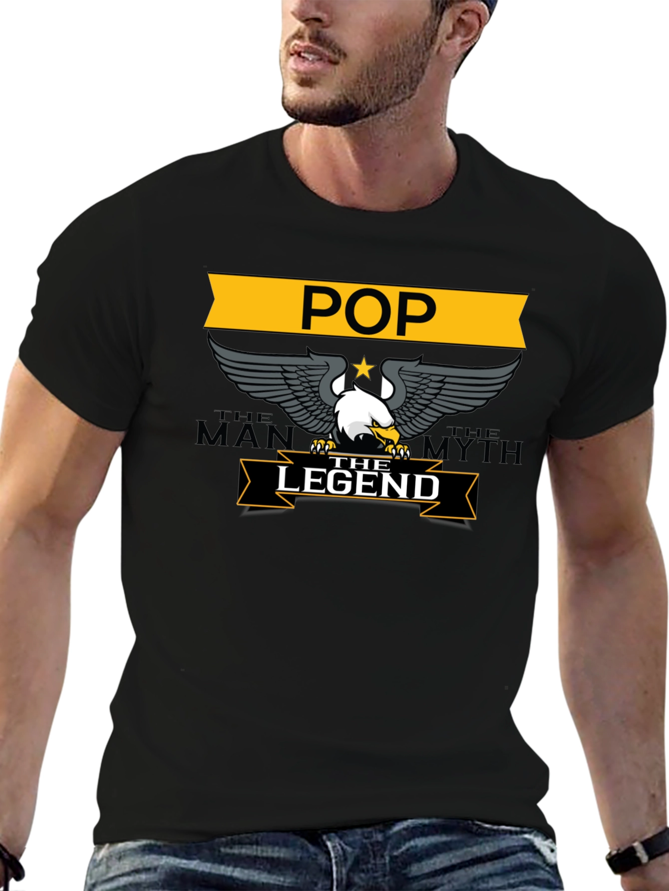 POP The Man The Myth The Legend Black T-Shirt