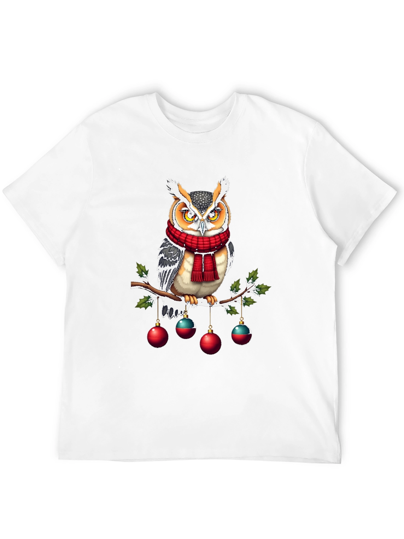Festive Owl T-Shirt: Holiday Cheer